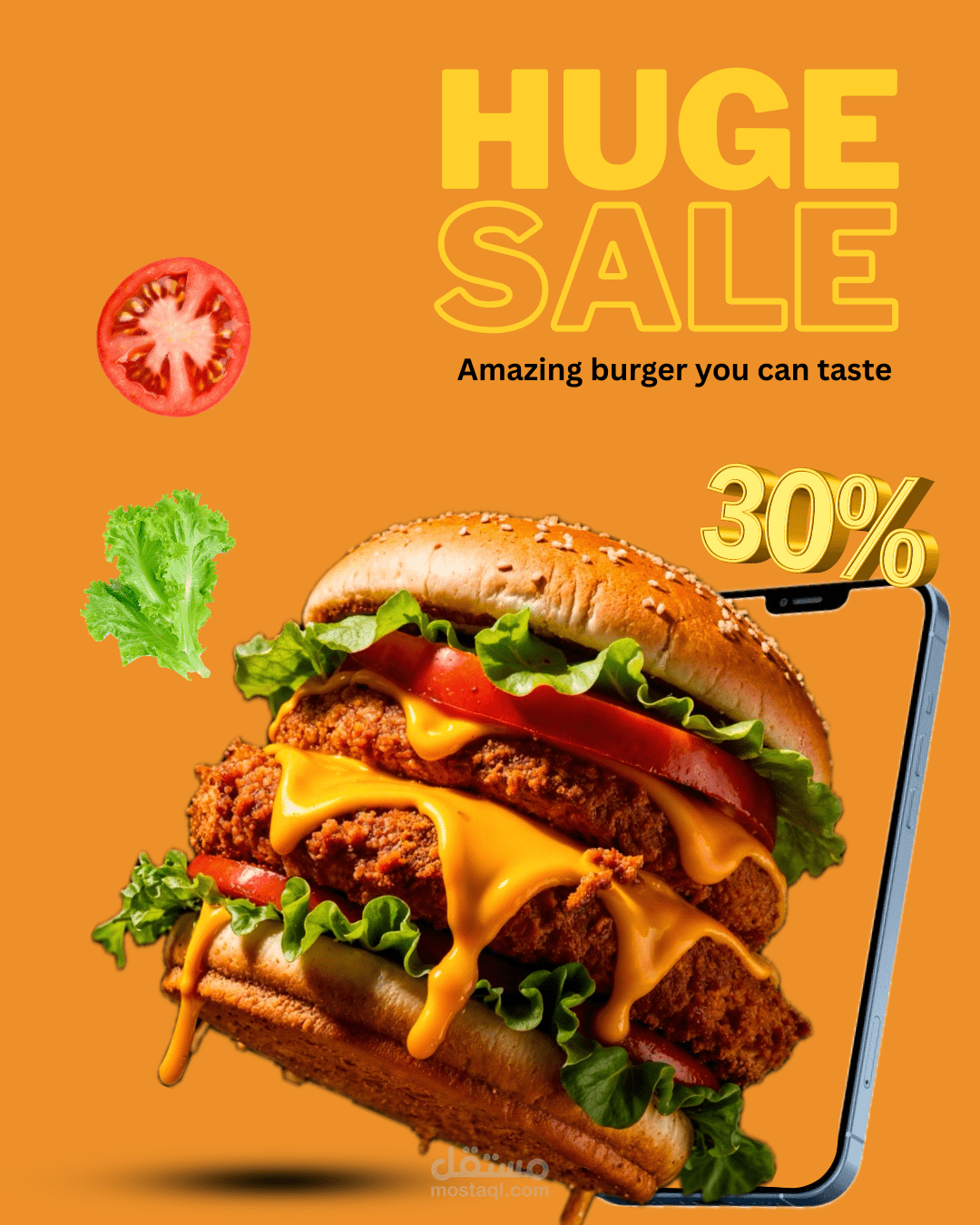 تصميم post سوشيال ميديا (burger)