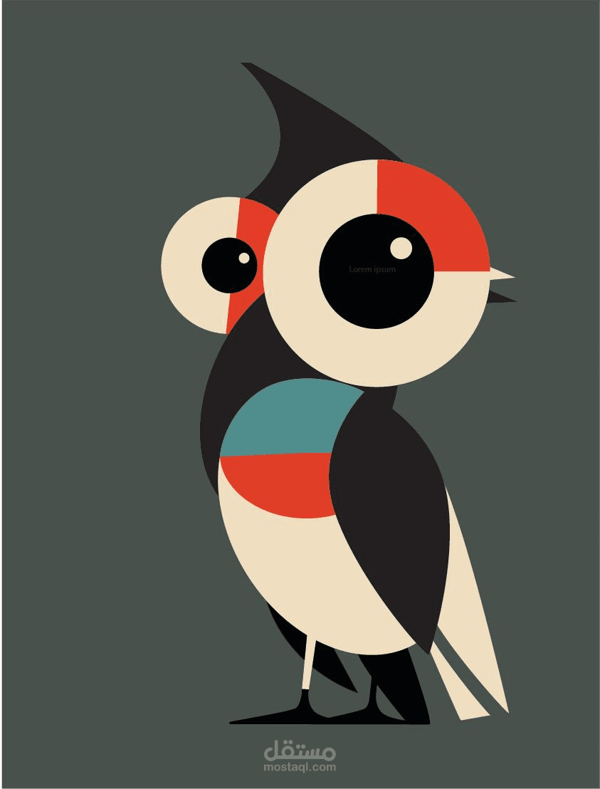تصميم طائر احترافي مرسوم على Adobe Illustrator