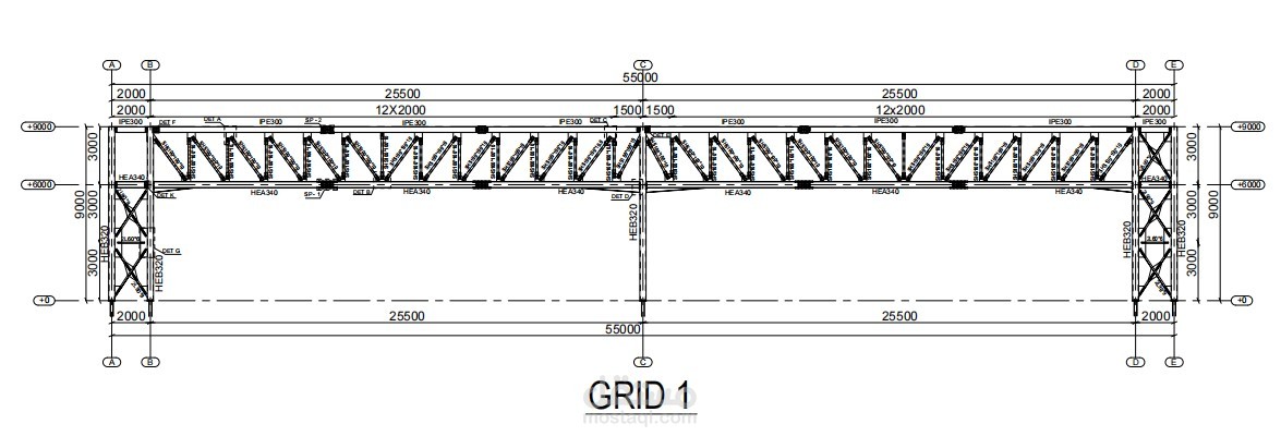 Steel pedestrain bridge