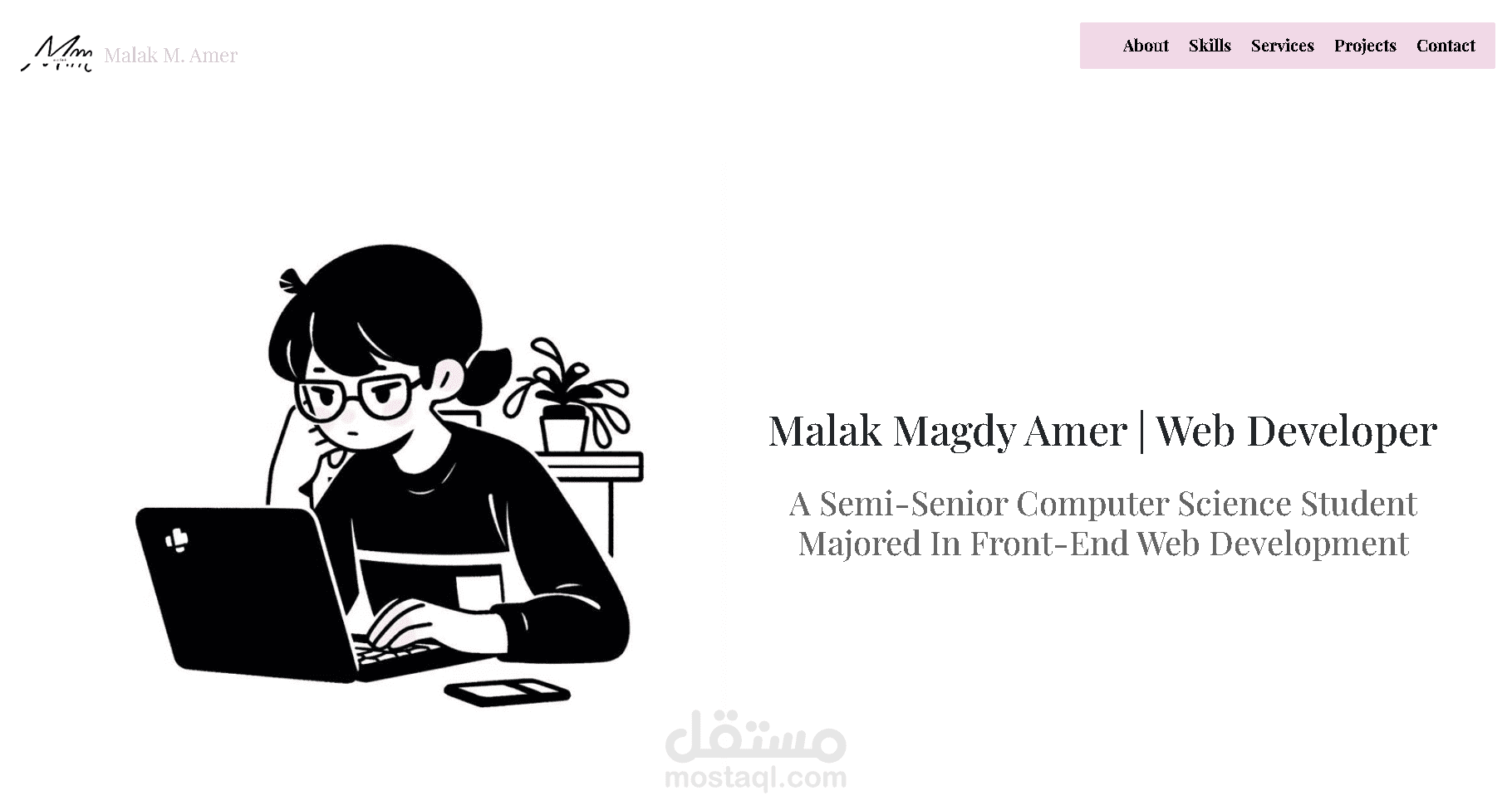 موقع البورتفوليو – My Portfolio Website