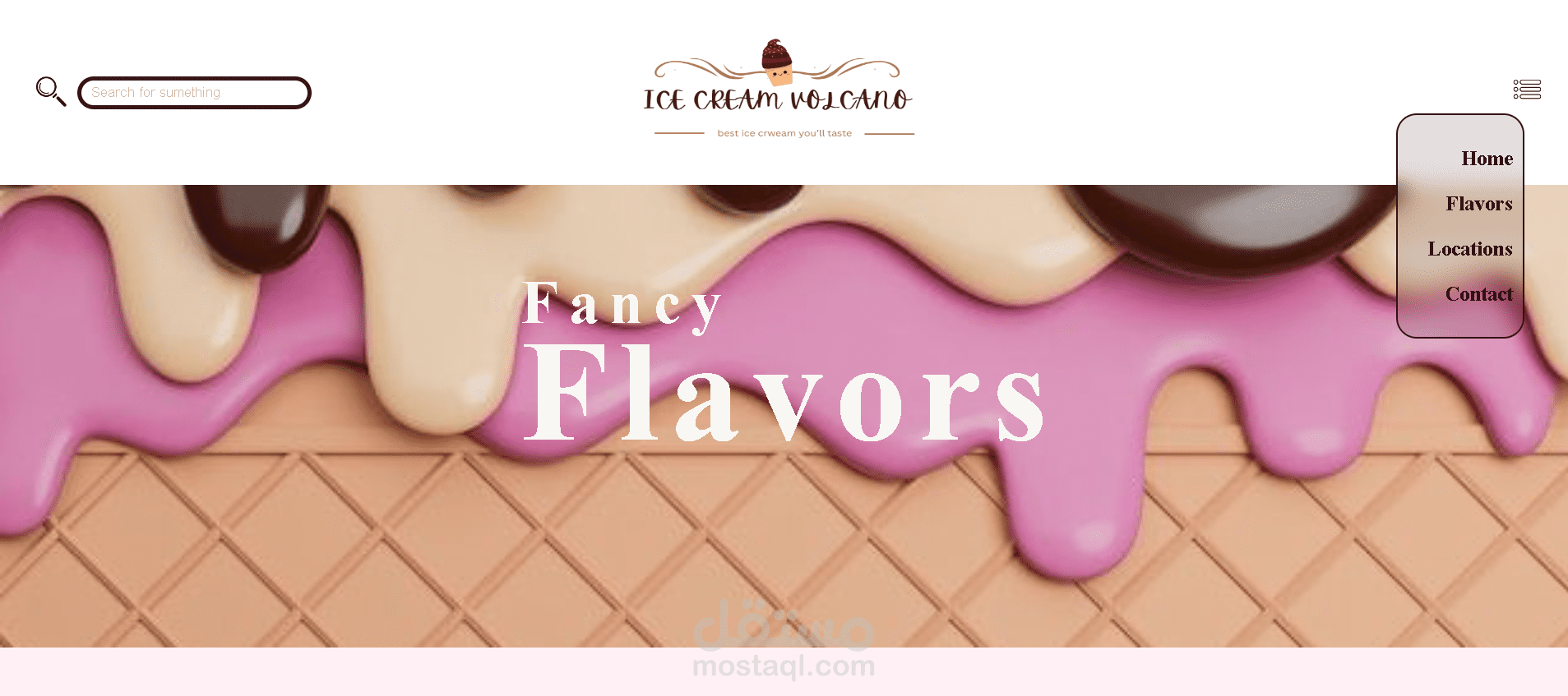 موقع لمحل ايس كريم - ice cream website
