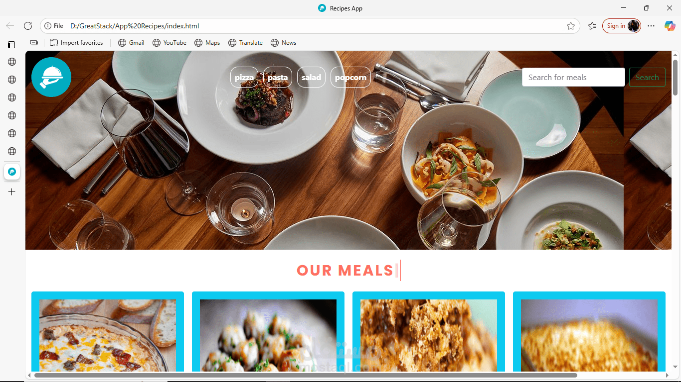 Recipes App