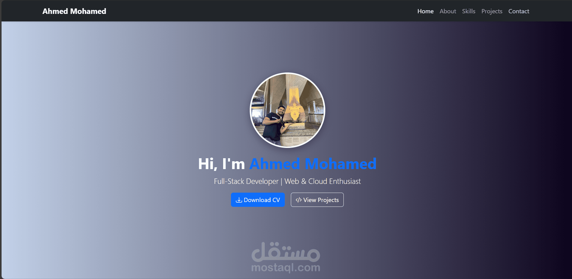 تطوير موقع ويب شخصي/بورتفوليوportiflio design