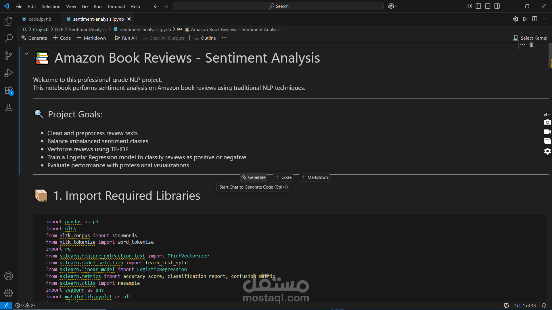 Sentiment Analysis Project