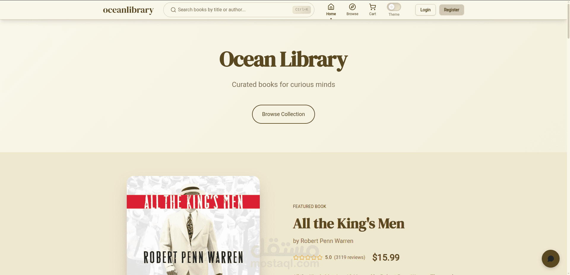OceanLibrary – Bookstore E-commerce Web Application