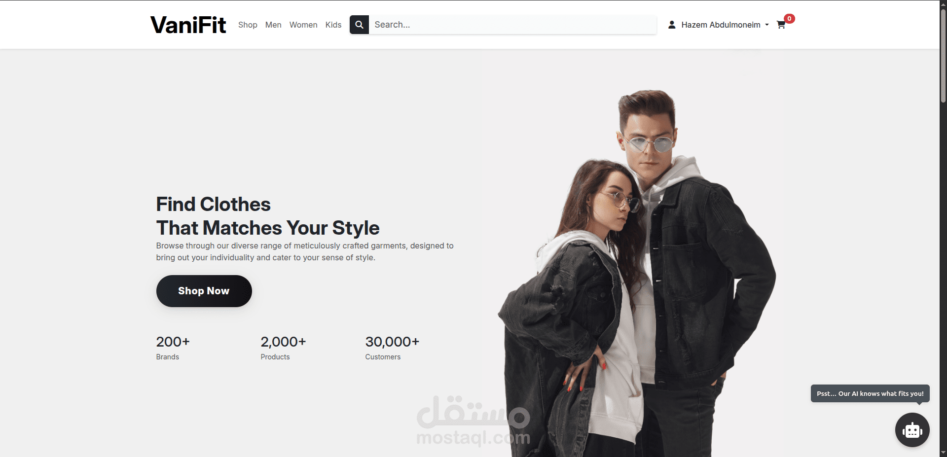 VaniFit – E-Commerce Web Application for Fashion Retail