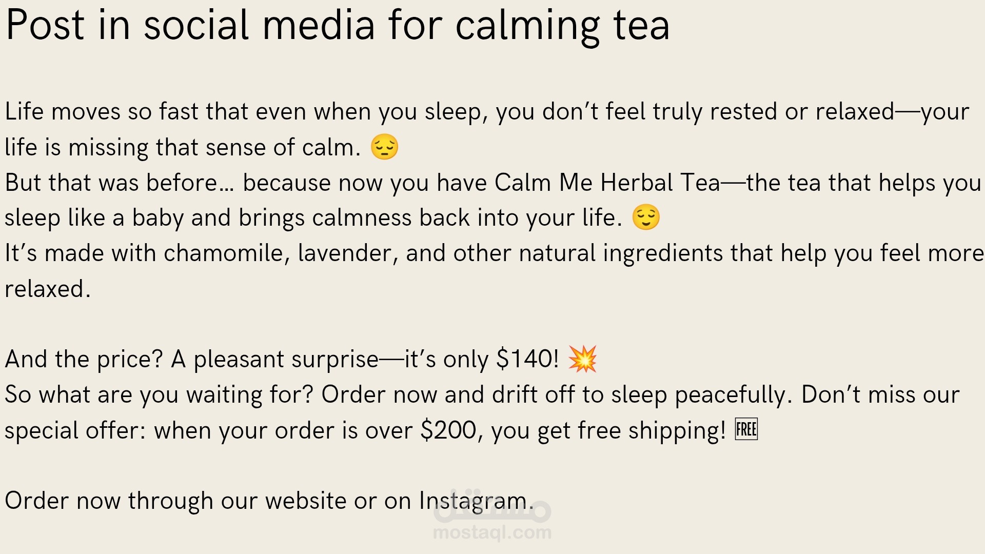 Post on social media
