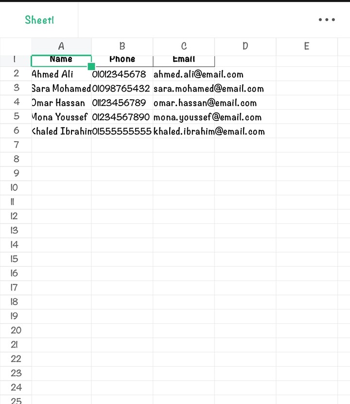 إدخال بيانات وتنسيق جداول (Excel – Word)