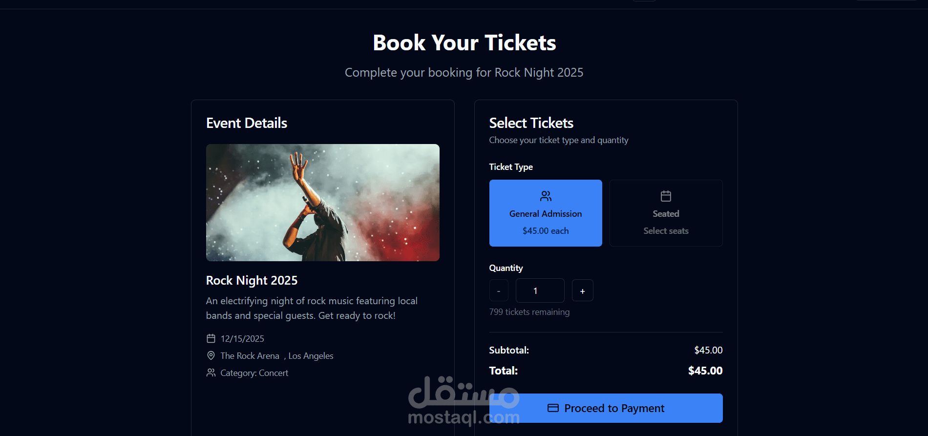 event booking