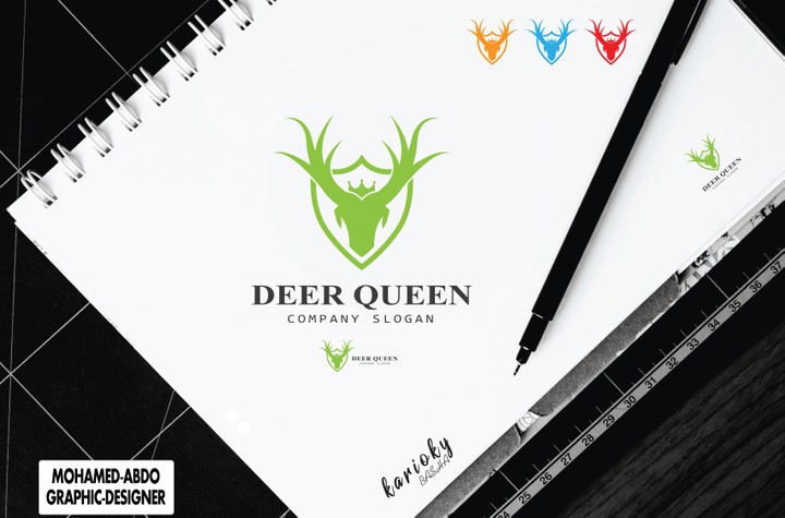 Deer Queen Logo_شعار لغزالة