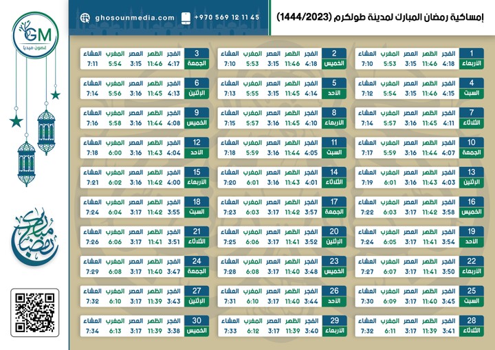 إمساكية رمضان المبارك بطريقة مختلفة