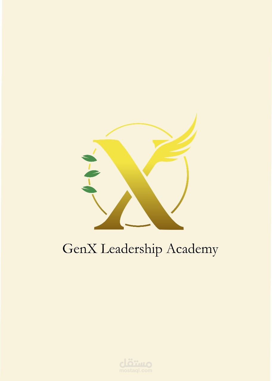 تصميم شعار وهوية بصرية كاملة لـ GenX Leadership Academy