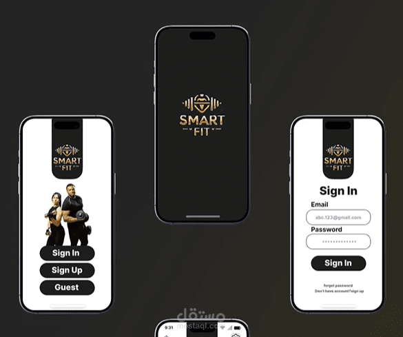 online fitness app user interface