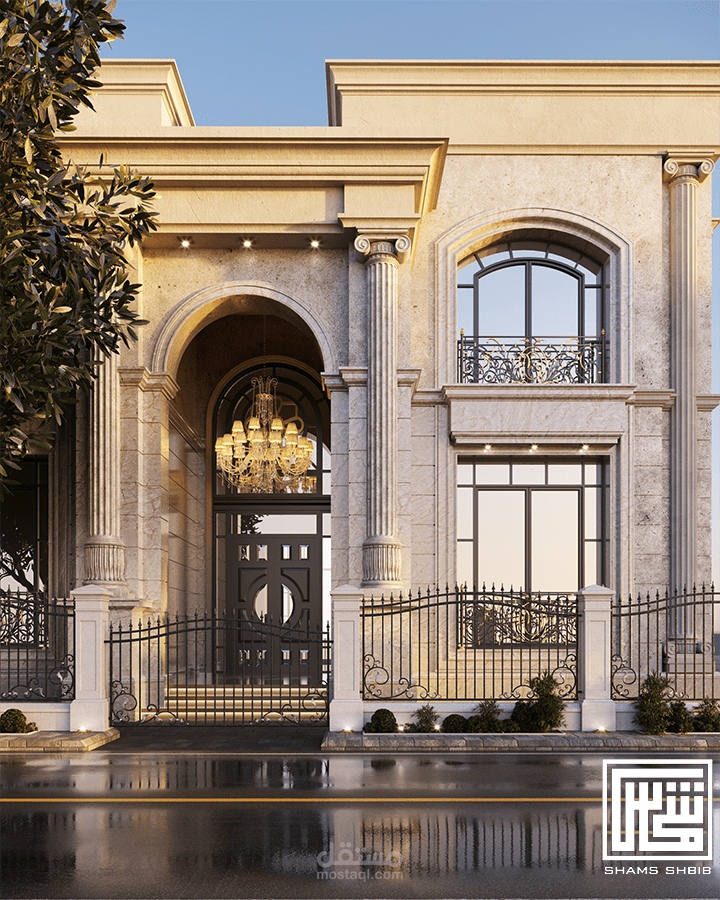 تصميم واجهة كلاسيكية - الكويت