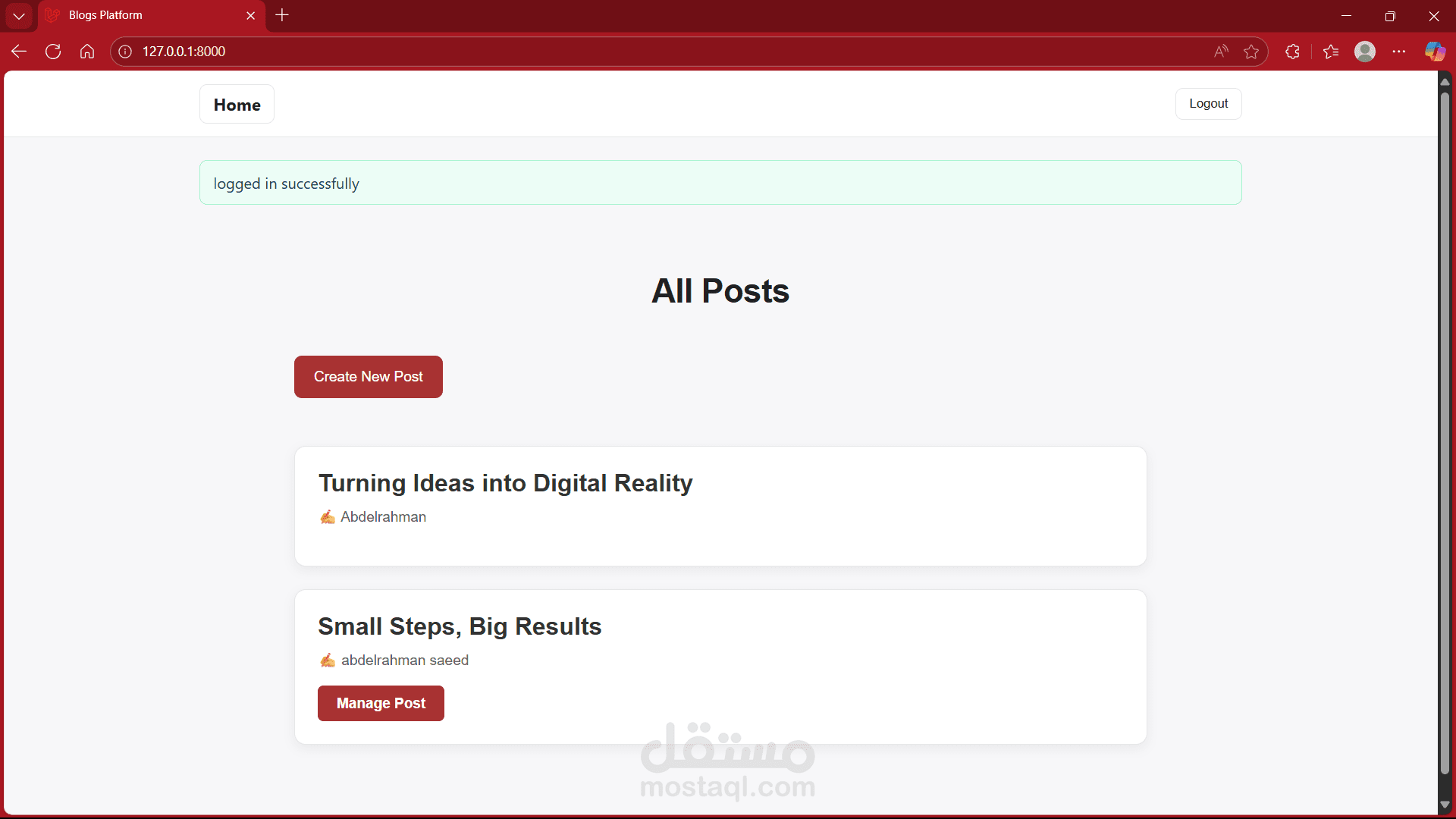 Blog Laravel Project