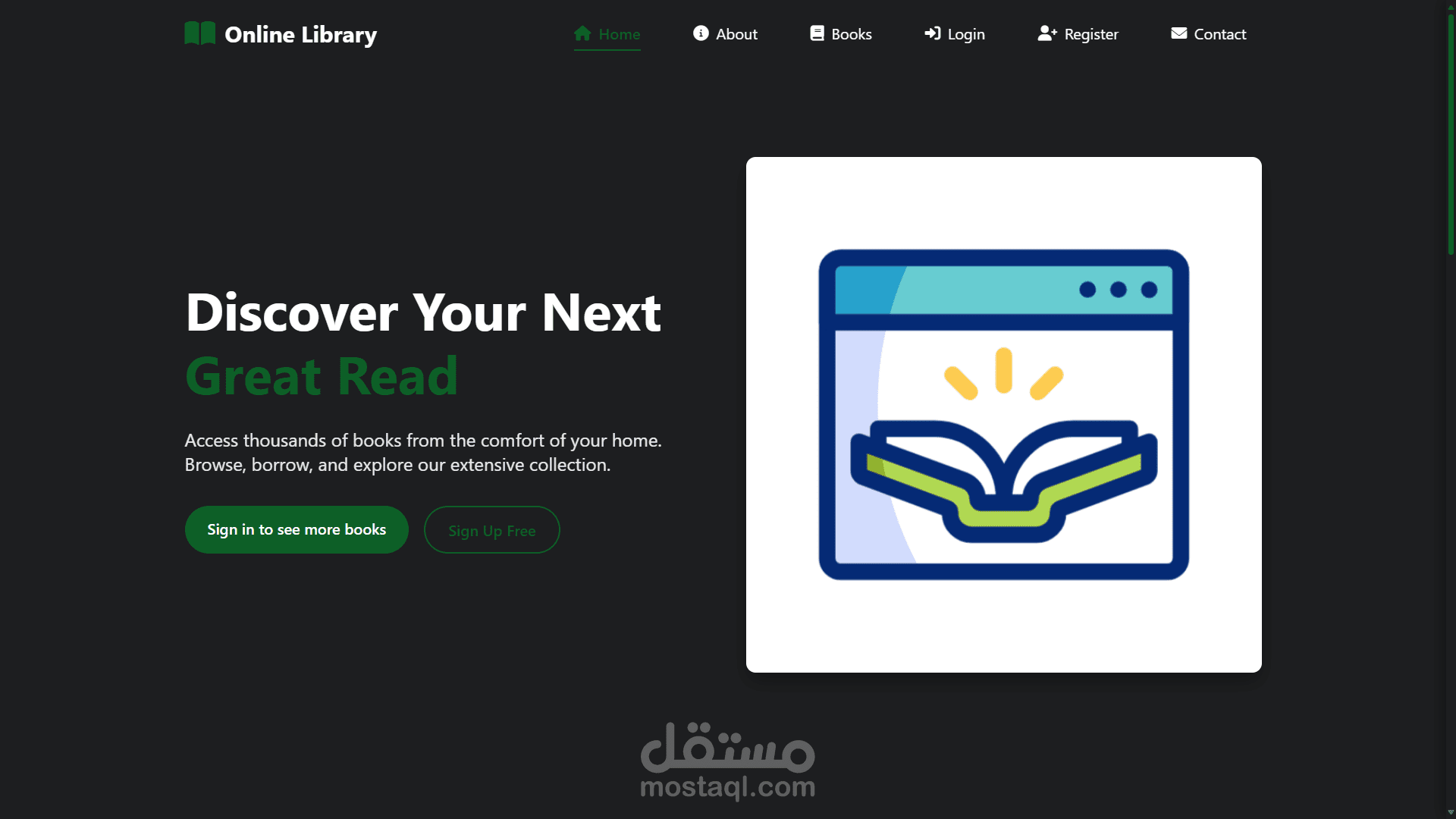 Online Library Website