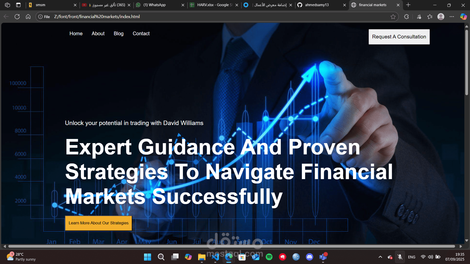 Financial Markets Landing Page