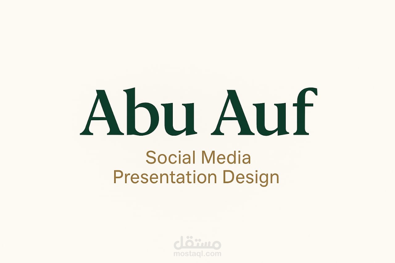 Abu Auf – Classic Social Media Presentation Design