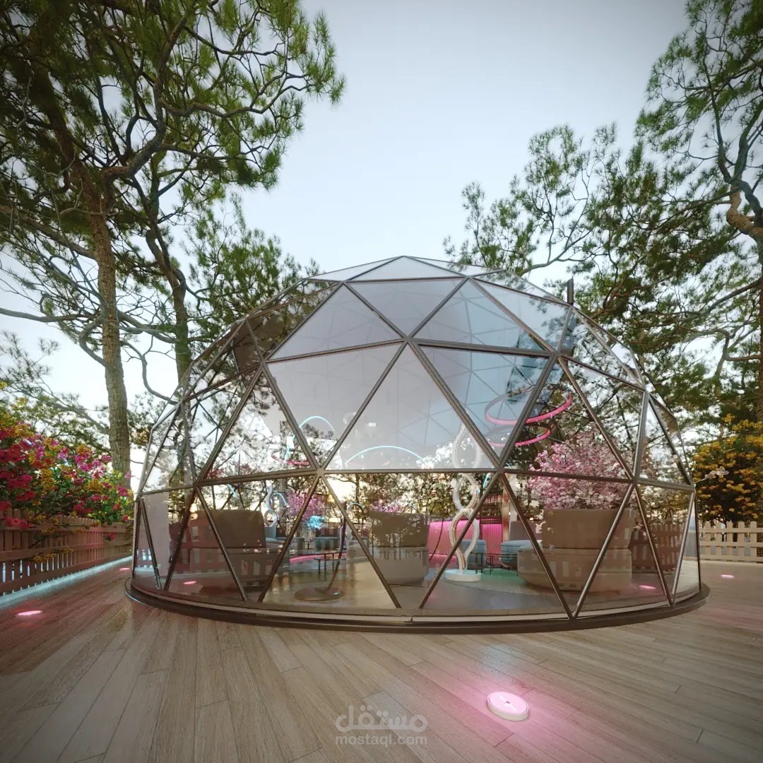 Crystal dome exterior, and interior design