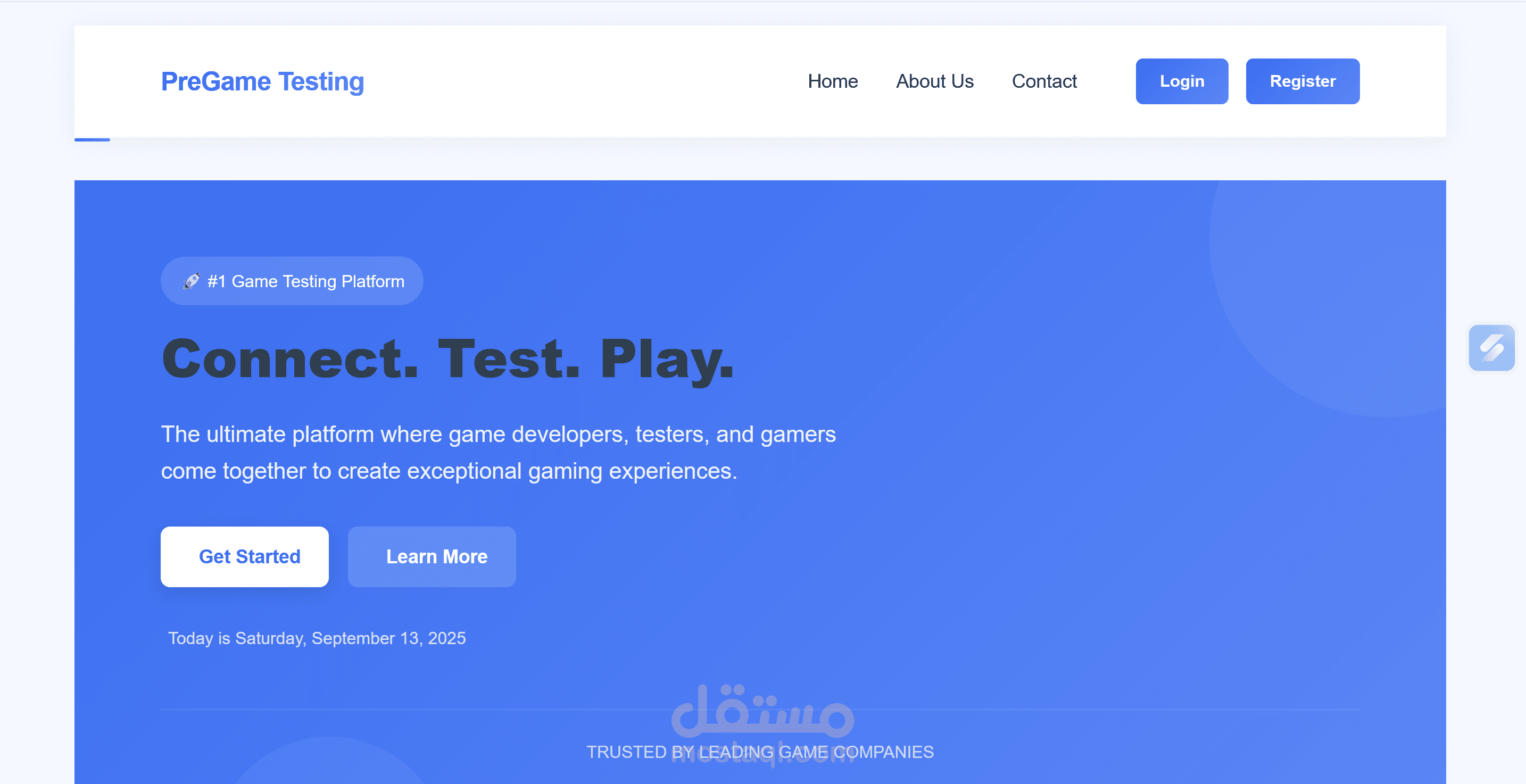 PreGame Testing Platform