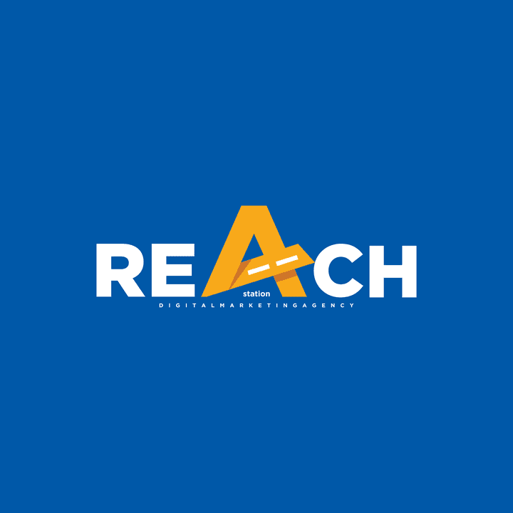 شعار لشركة reach station للتسويق الإلكتروني