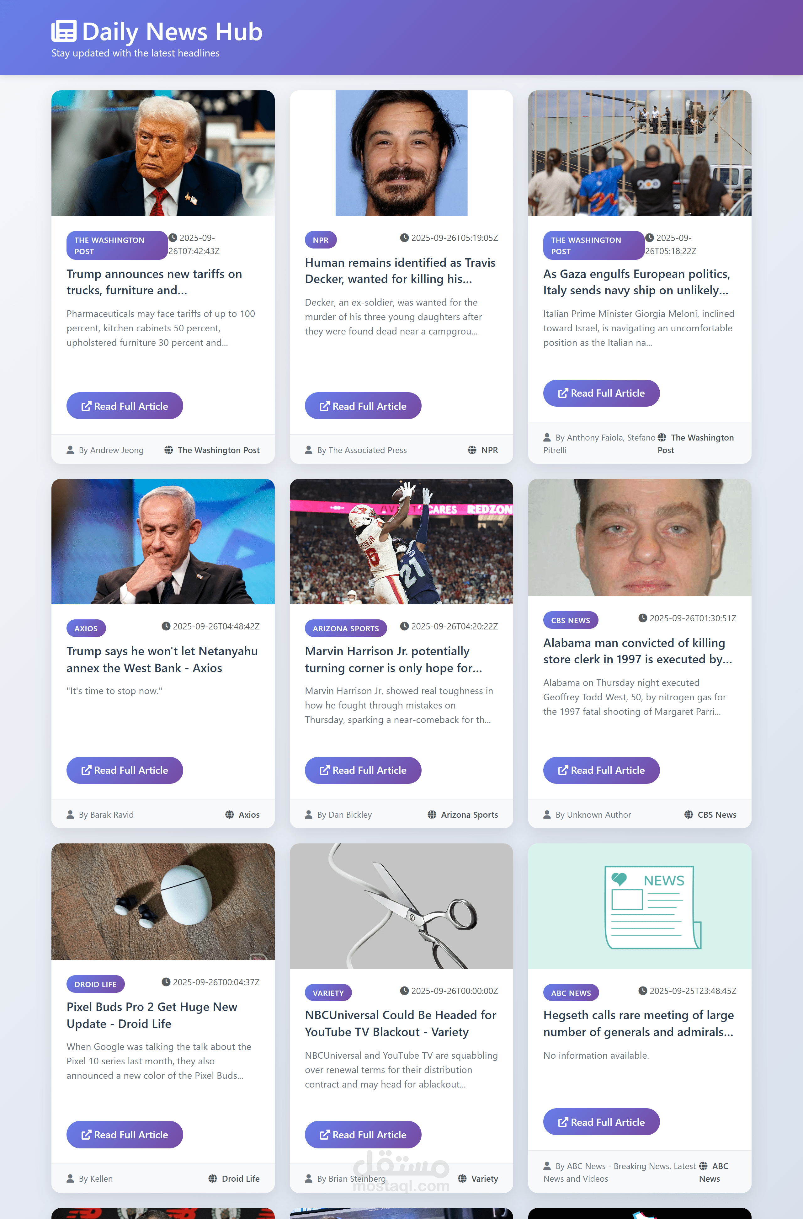 News App Project | Fetching Real-Time News from API