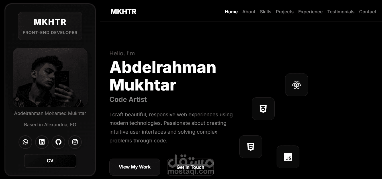 Modern Personal Portfolio Website
