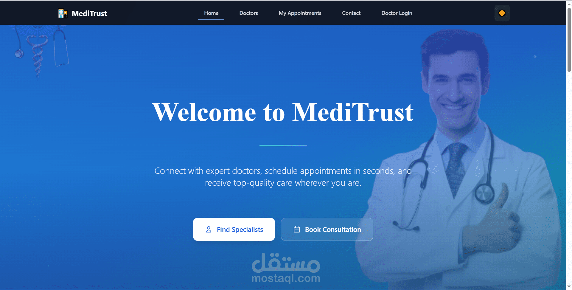 تصميم وبرمجة موقع عيادة طبية أونلاين (Responsive Website)