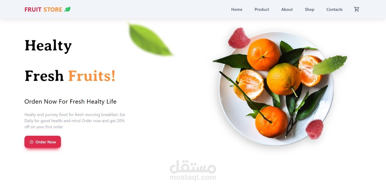 Fruits Selling Ecommerce Website.