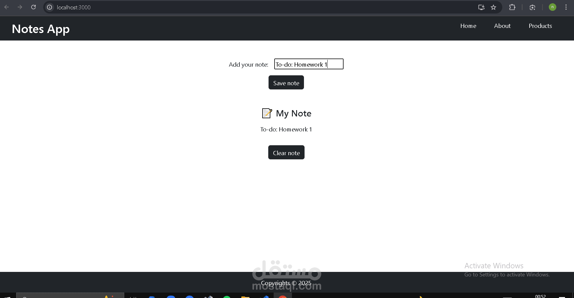 Note Taker Application