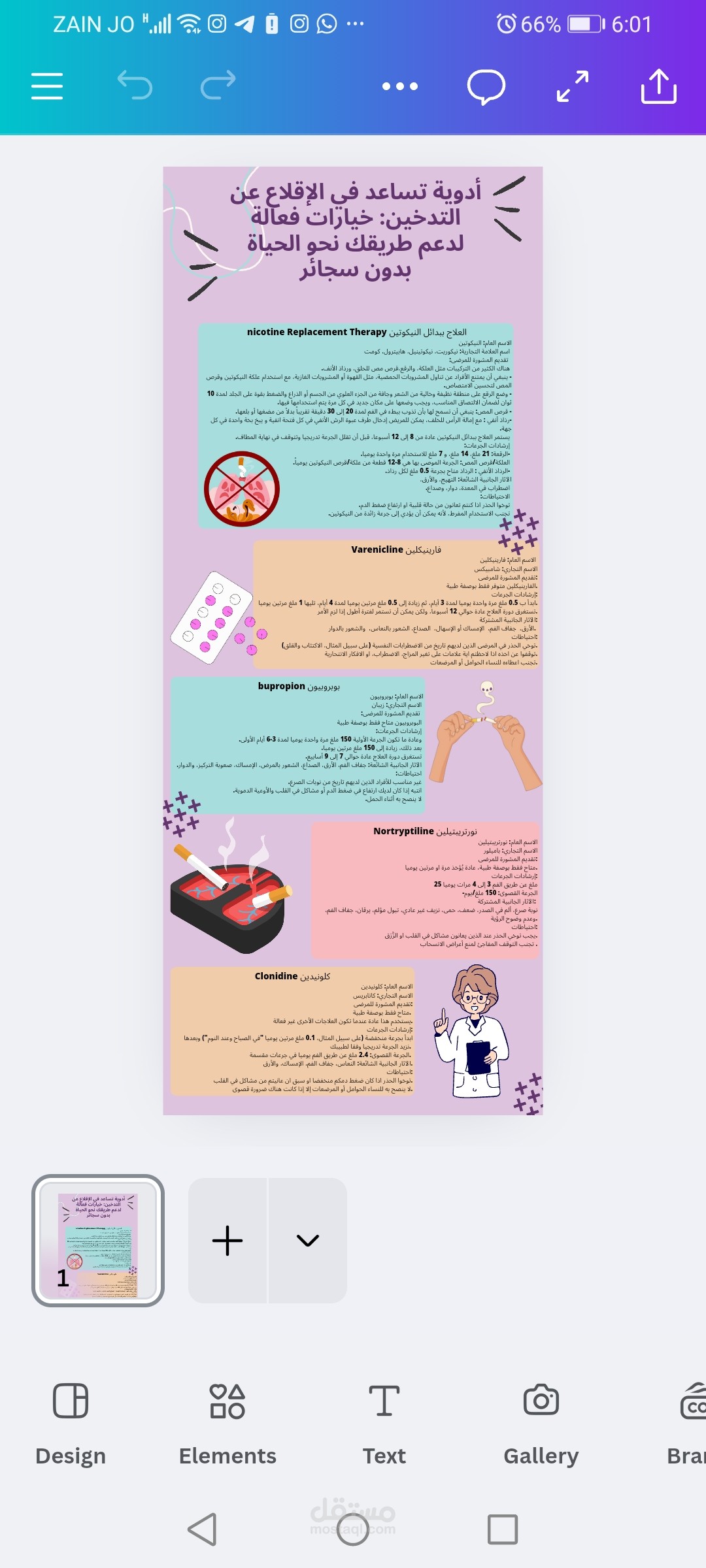 Infographs about smoking cessation