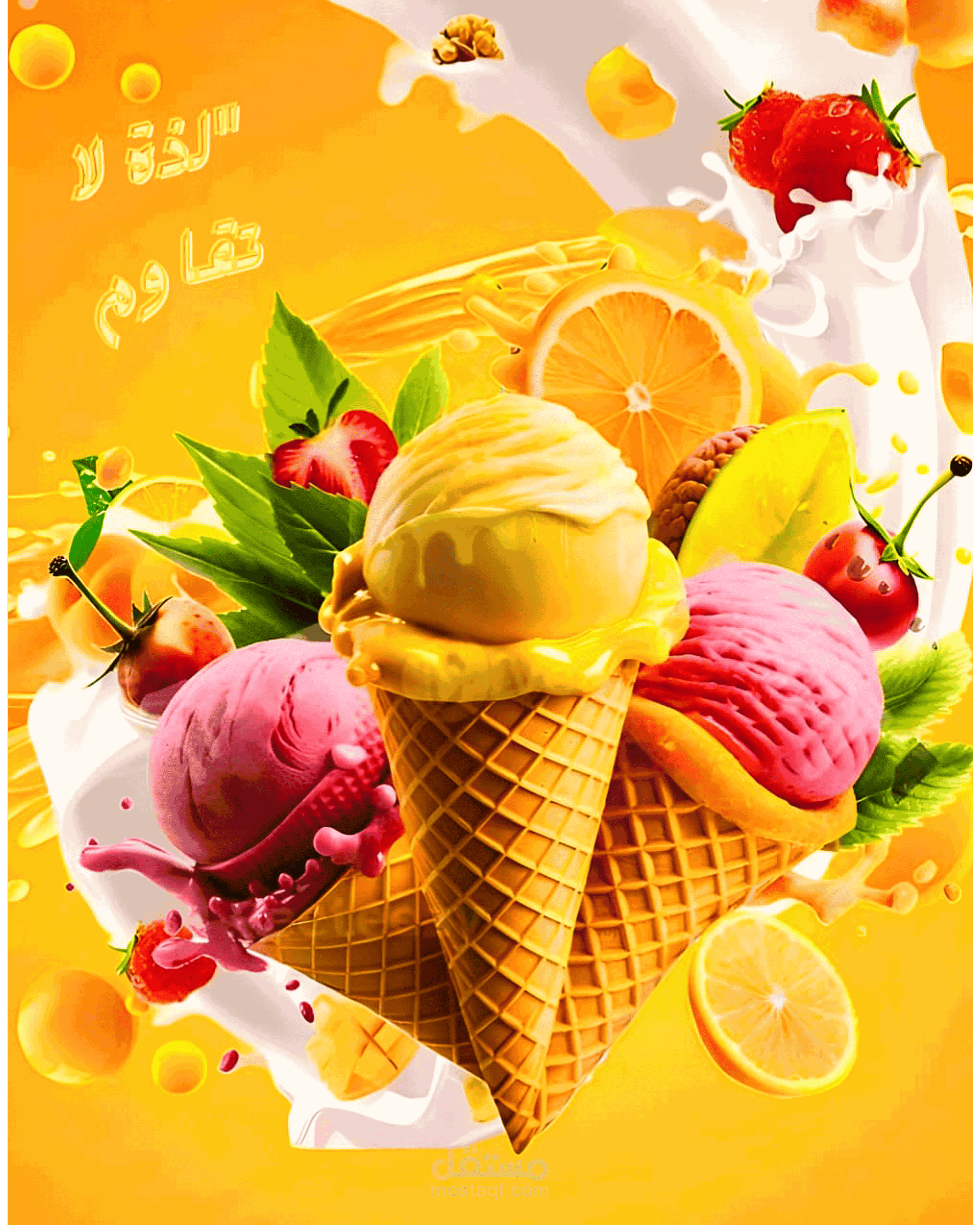Ice Cream Advertisement Design