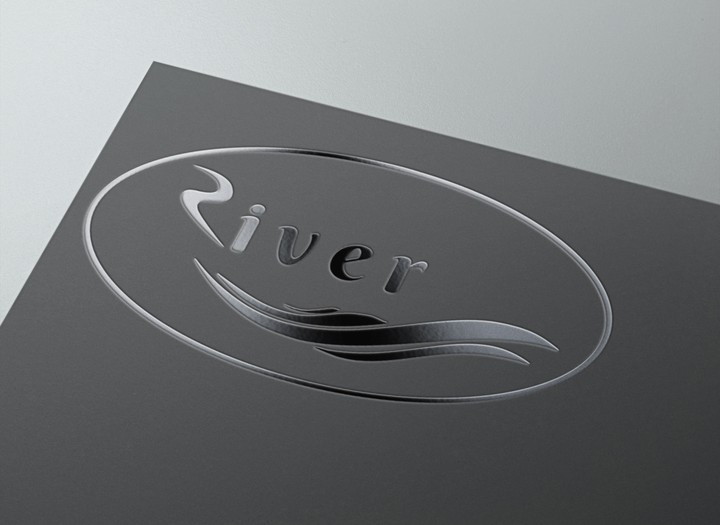 the river t-shirt logo design