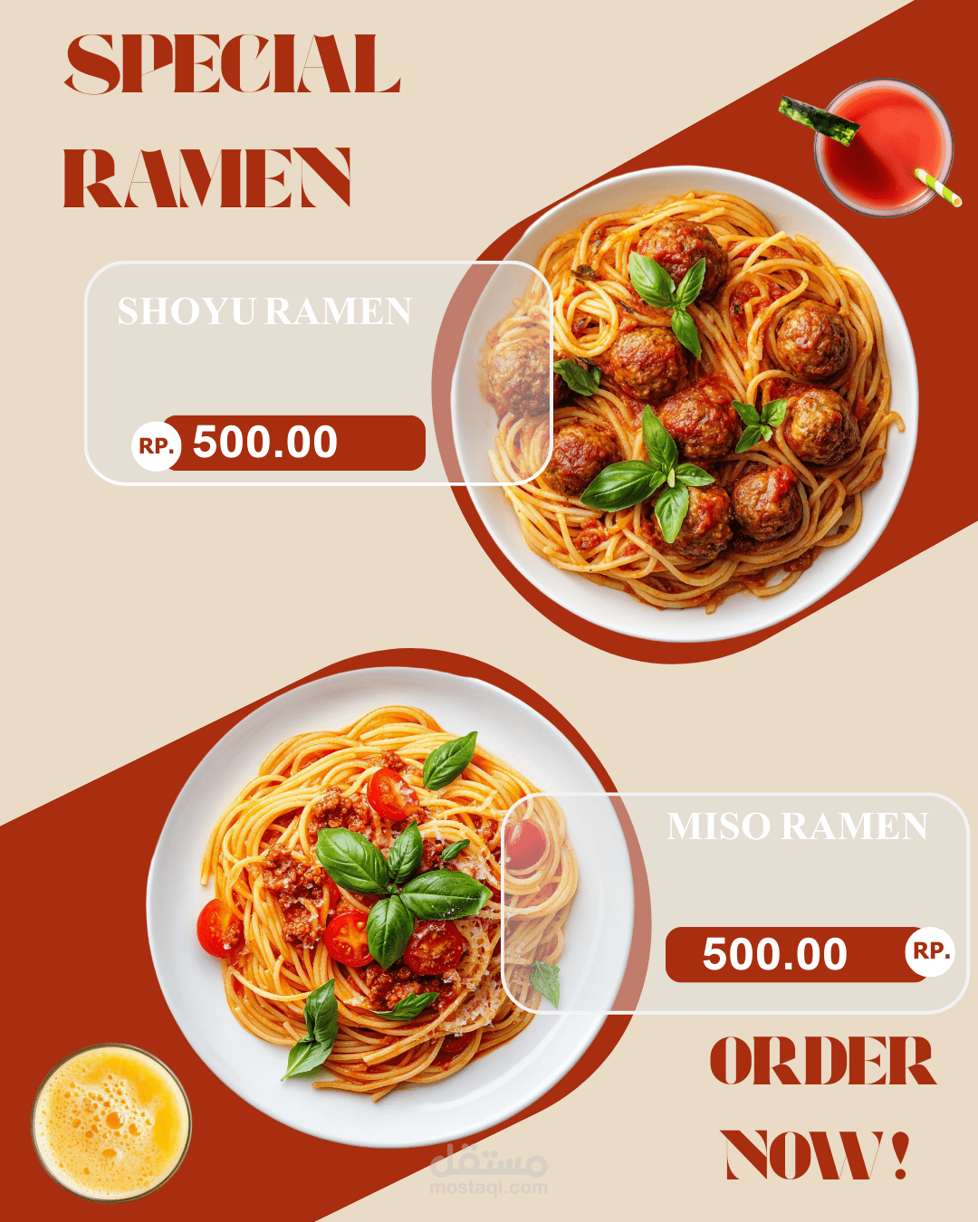 resturant menu offer