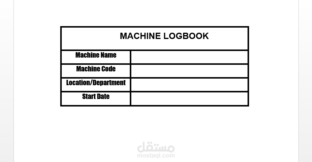machine log book