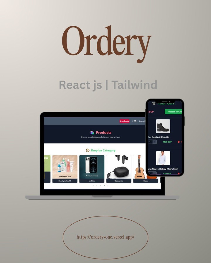 Ordery – E-commerce Web App