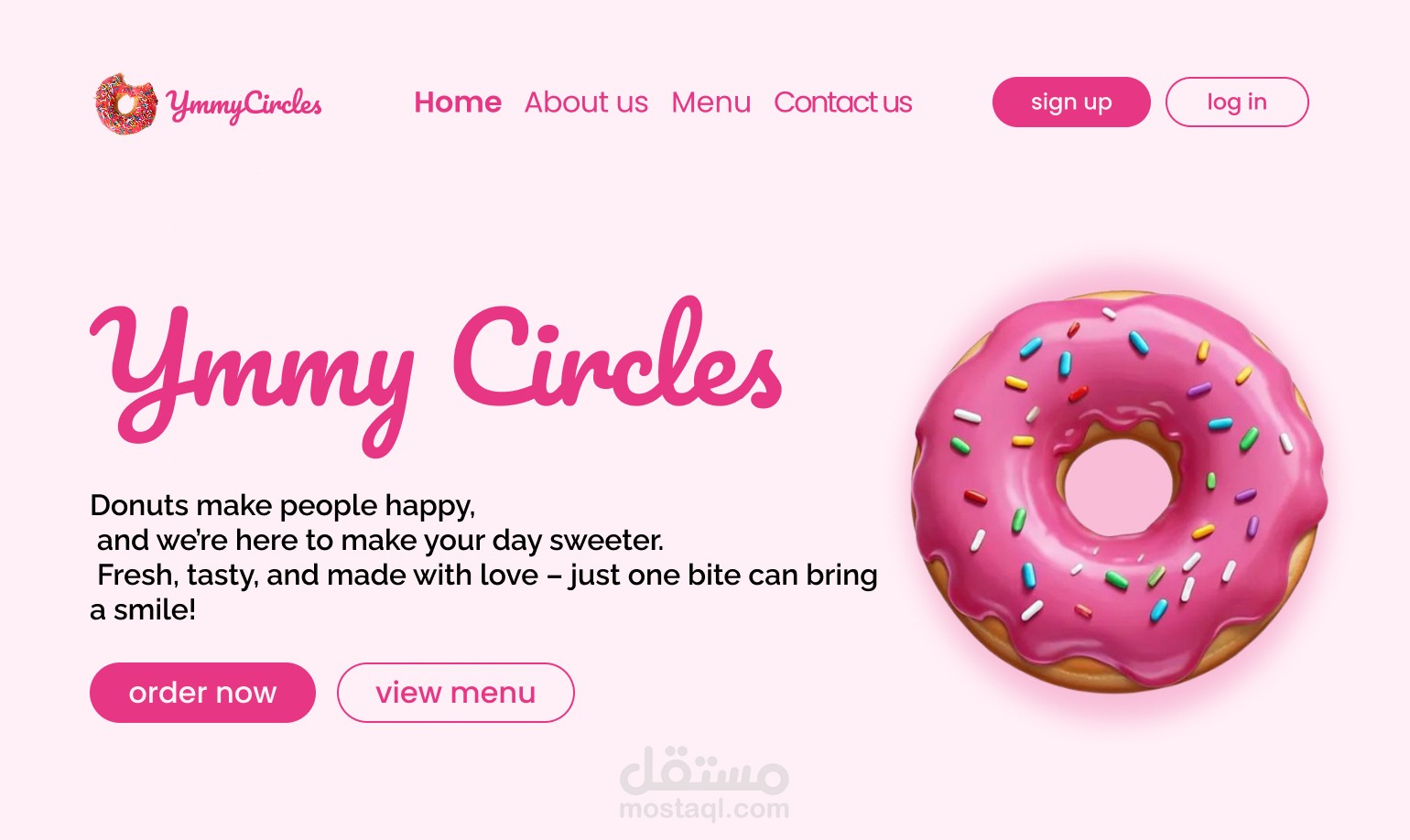 Yummy Circles Landing Page