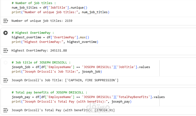 تحليل بيانات الرواتب لموظفي مدينة سان فرانسيسكو باستخدام Python و Pandas