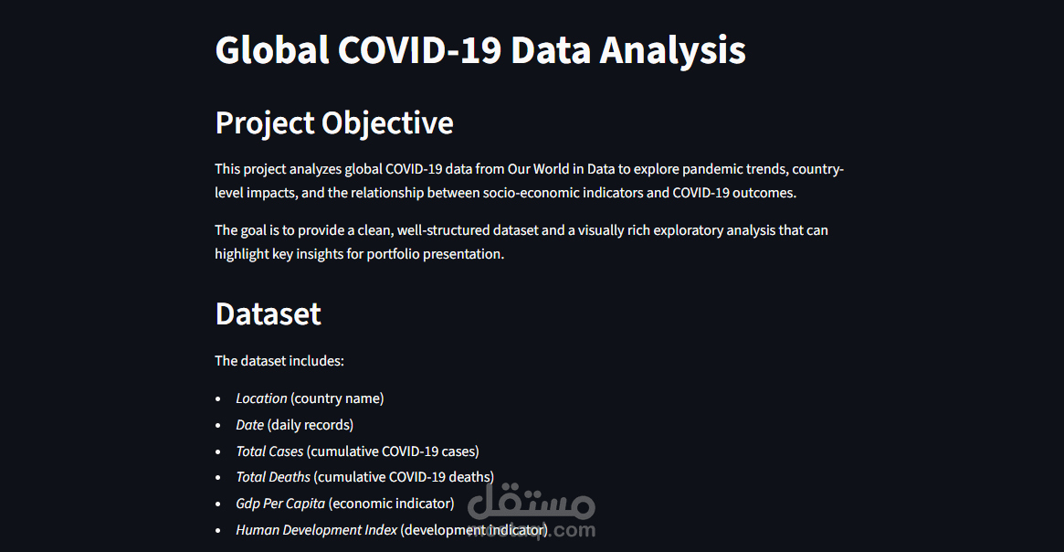 Global COVID-19 Data Analysis