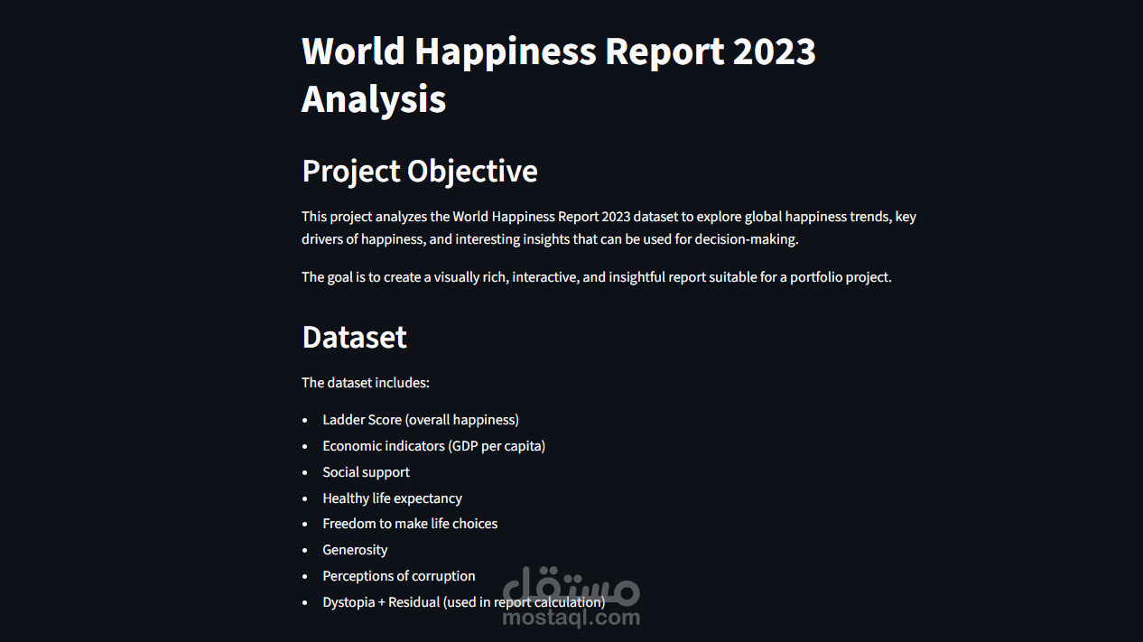 World Happiness Report 2023 Analysis