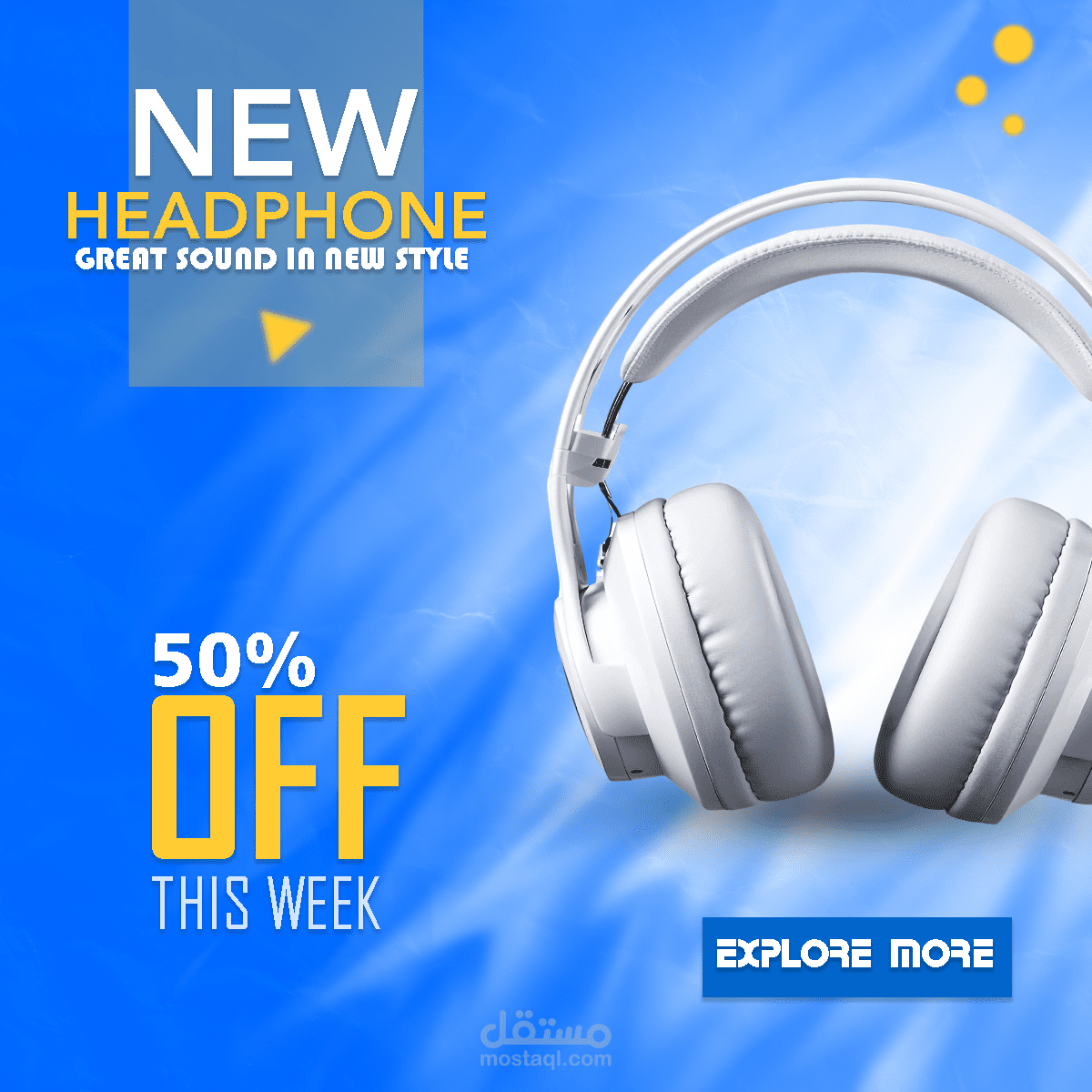 Modern Headphone Promotional Poster