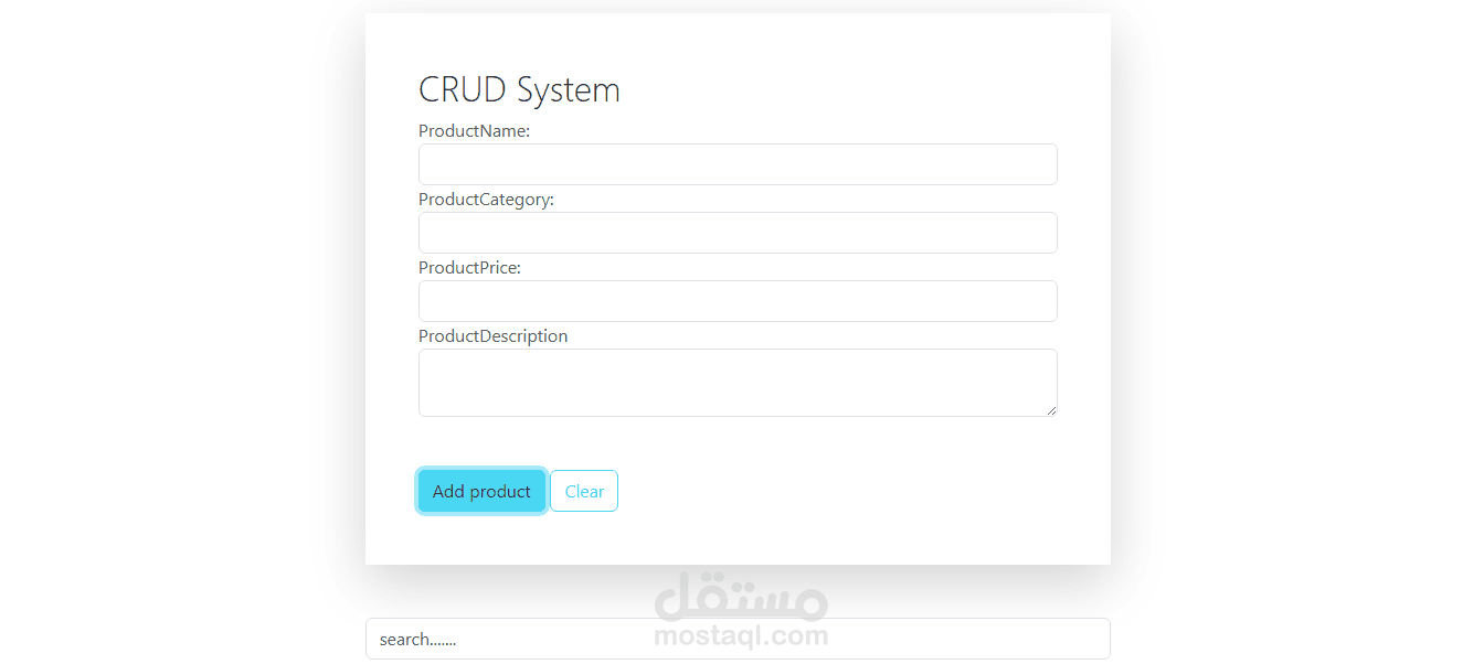نظام CRUD متكامل لإدارة البيانات باستخدام JavaScript
