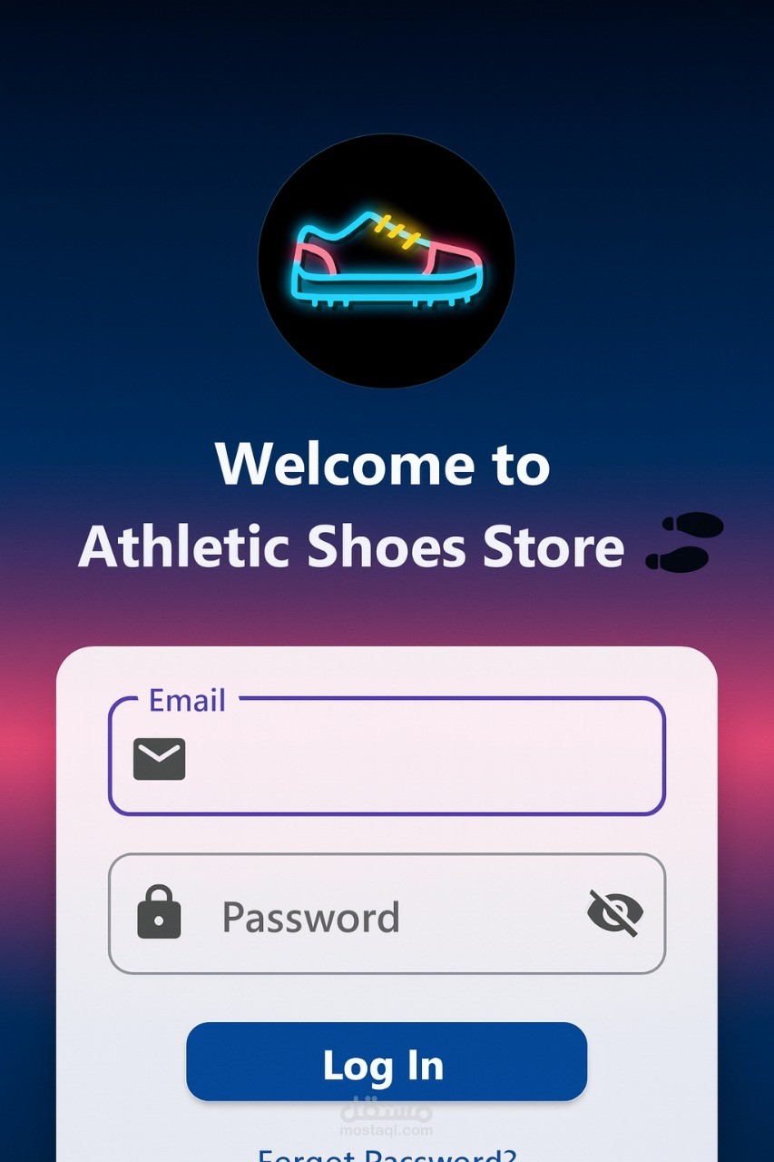 تطبيق موبايل لمتجر أحذية رياضية – E-Commerce