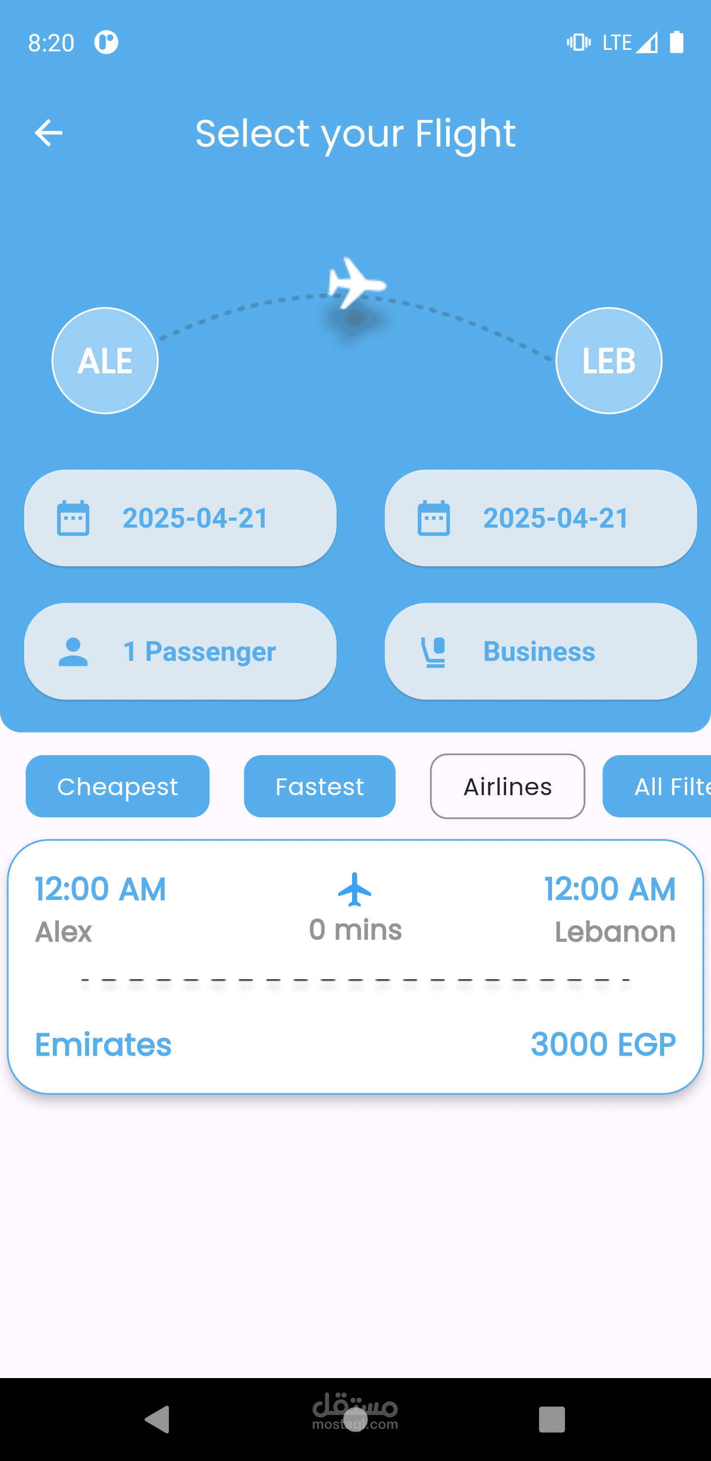 Flighter App – Flight Booking Solution