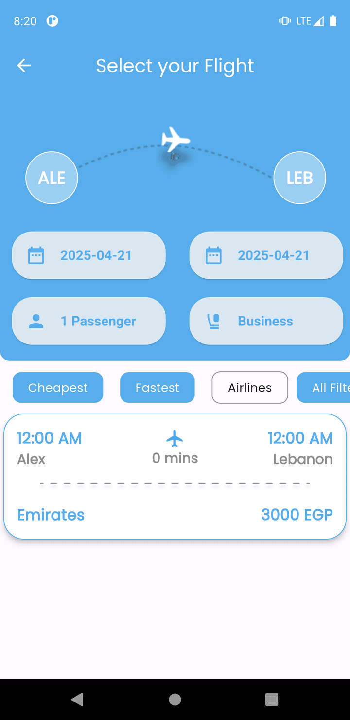 Flighter App – Flight Booking Solution