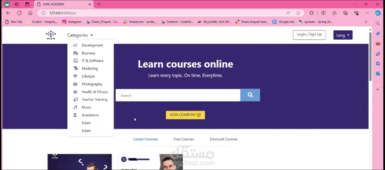 Kian Educational Website