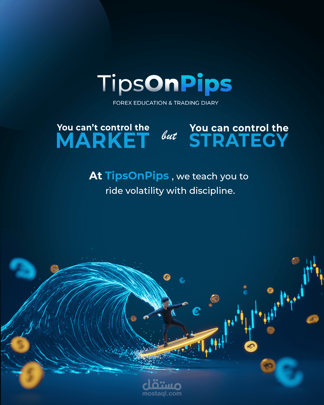 تصميم إعلاني تعليمي احترافي لتداول الفوركس – TipsOnPips