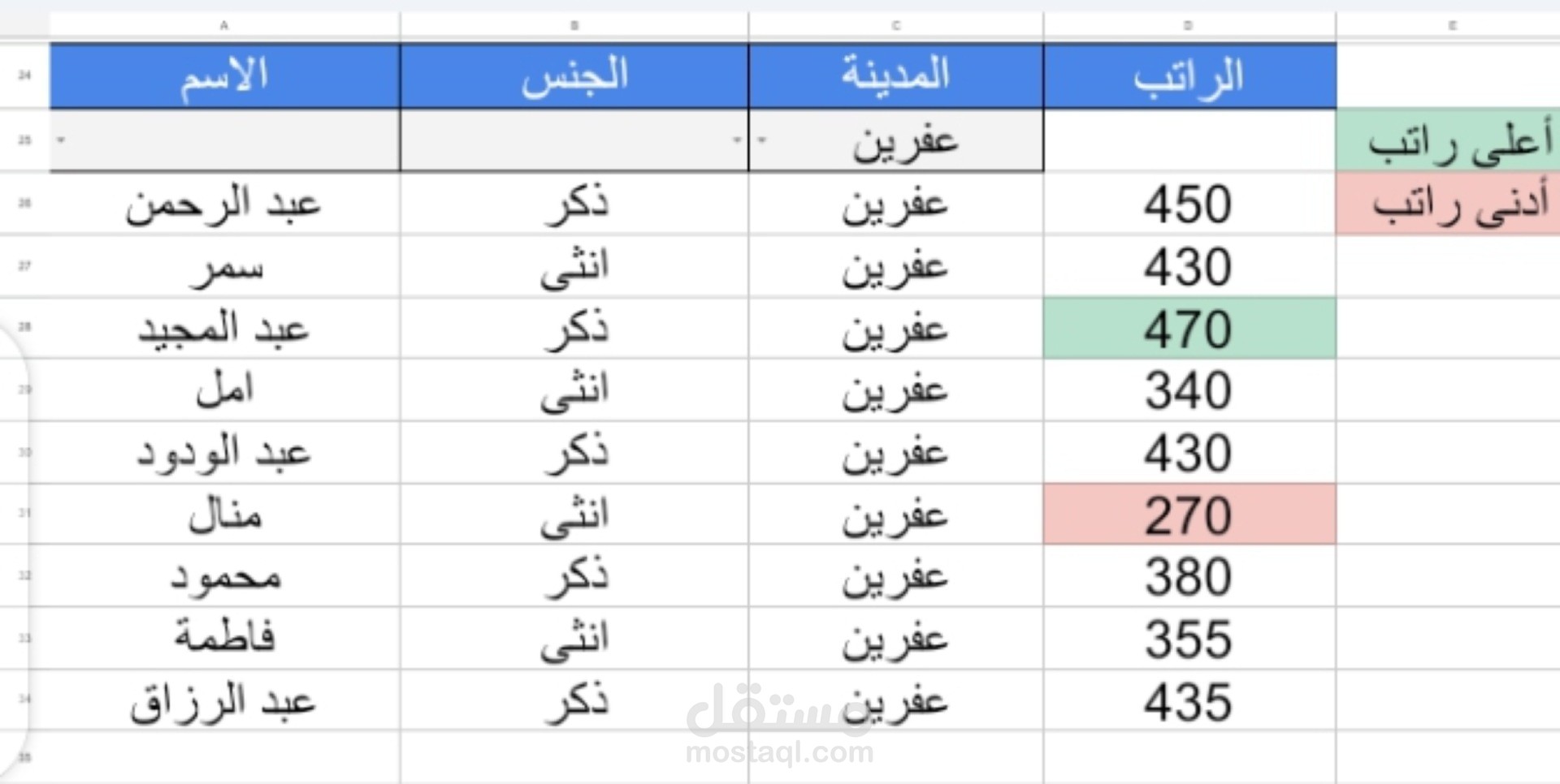 إنشاء جداول ذكية مفلترة ومرتبة مع تنسيقات بسيطة