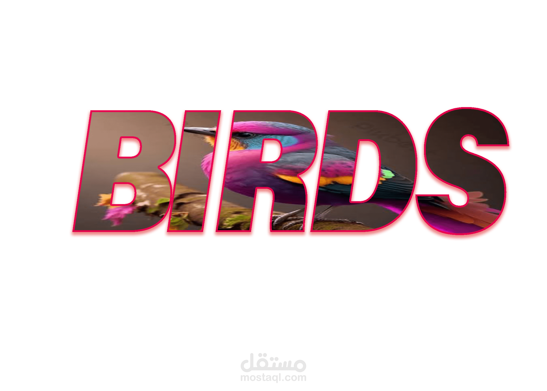 دمج النص مع الصوره
