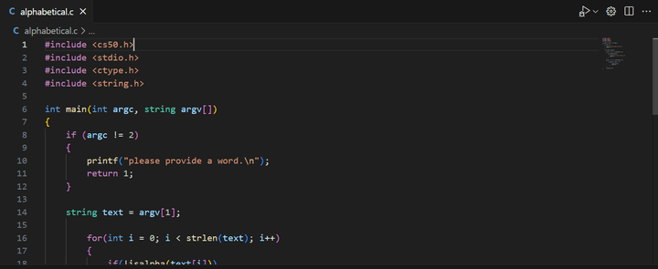 Alphabetical Order Checker (C Project)